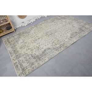 Alfombra turca tradicional Vintage, patrón de retales clásico de lana verde Beige, 5X8.4ft, rectángulo, pasillo, látex para adolescentes Wilton - Product Image 2