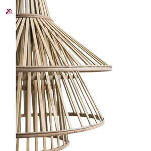 Pantalla colgante de mimbre y bambú natural hecha a mano al por mayor, lámparas colgantes hechas en Vietnam - Product Image 4