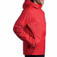 Veste d'hiver légère en toile imperméable avec capuche, construction respirante, fermeture éclair avant, coupe flexible pour changer facilement