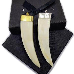 Pendentif en corne de buffle naturel de qualité supérieure, écologique, artisanal indien, design amour - Product Image 4