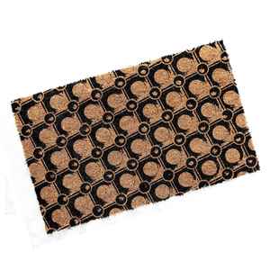 Alfombra de entrada de fibra de coco con base de goma, antideslizante y ecológica - Product Image 1