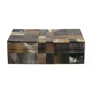 Boîte à bijoux en corne naturelle artisanale élégante mallette de rangement décorative pour bagues boucles d'oreilles colliers et souvenirs par Artisan Craft - Product Image 2