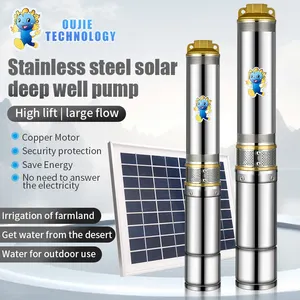 OJ Tech 4 Inch ACDC Hybrid Solar Powered 1 Hp Deep Well Solar Water Pump Price