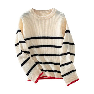 Pull ample décontracté pour femme, grande taille, respirant, anti-allergique, col rond, nouveau style automne-hiver, pull ample, grande taille - Product Image 1