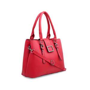 Lujo rojo P35869 bolso de mano Formal para niñas pequeños tamaños grandes cierre abierto dos correas Satchel Cadena de plumas decoración Casual Mini bolso - Product Image 2