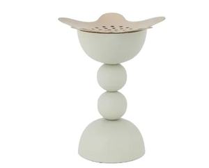 Corps en bois rond de style supérieur porte-brûleur d'encens Bakhoor fini or pour parfum religieux d'intérieur à la maison par Mabkhar - Product Image 5