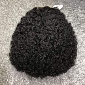 วิกผมหยิกชาวพม่าคุณภาพสูงมัดผมแท้สีดำวิกผมแท้สีดำวิกผมแท้สีดำวิกผมลอนสวิสลูกไม้สีดำขนาด26นิ้วยืดได้หนึ่งคนบริจาค - Product Image 4