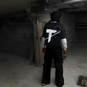 Custom Logo Heavy 100% Cotton Oversize <b>Tshirt</b> Blank Mock Neck Heavyweight Oversized Boxy T Shirt Cropped Boxy T Shirt Men - Product Image 4