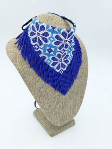 Collar de cuentas de vidrio artesanales, joyería llamativa para mujer, gargantilla, por HF CRAFTS - Product Image 3