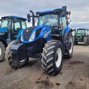 Tracteur agricole 4x4 New-Holland T6.175 2021 avec moteur FPT 145 CV, transmission par engrenages, doté de composants moteur et de roulements - Product Image 1