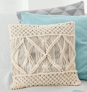 Funda de cojín de macramé, diseño de lujo, proveedor y fabricación a granel de refractex, India, hecha en la India, calidad de Bast y precio bajo - Product Image 2