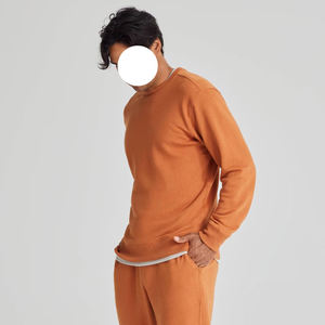 Sweat-shirt 2 pièces à fermeture éclair intégrale imprimé hiver homme 100% coton léger Streetwear athlétique Gym Jogging survêtements séchage rapide respirant - Product Image 3