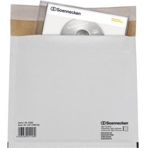 Soennecken - Cierre Autoadhesivo para Ventana de Cartón Blanco de 270 g/m², Bolsa de Envío para CD/DVD de 190 x 160 mm (Ancho x Alto), Sobres de Papel - Product Image 1