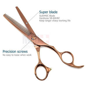 Ciseaux de beauté professionnels avec manche en acier inoxydable différentes tailles pointe de lame tranchante prix raisonnable - Product Image 3