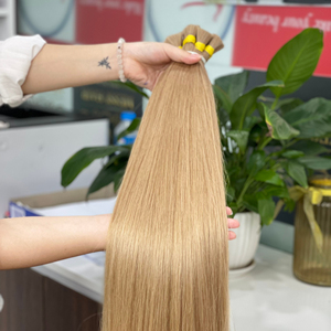 Blonde <b>Color</b> Straight <b>Hair</b> Bundle Best Quality Double Drawn <b>Hair</b> Bulk Full End Blonde Human <b>Hair</b> Extensions - Product Image 1