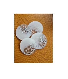 Beautiful Handmade Resin <b>coaster</b> Set with 5mm Thickness <b>Heat</b> Resistant Durable Material for Home Decoration Perfect for Gifting - Product Image 2