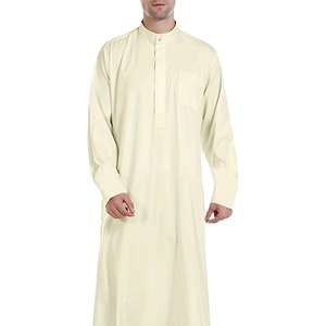Nouvelle Meilleure Mode Luxe Thawb Jubba Robe Islamique pour Hommes Thobe Musulman Vente en Gros Prix Bas Fabricants - Product Image 1