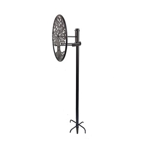 Support de tuyau de grande taille en métal de fer de haute qualité couleur noir mat support de tuyau robuste antirouille pour fournitures de jardin - Product Image 3
