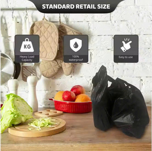 Precio barato al por mayor, tamaño de comestibles, compras biodegradables, embalaje personalizado, camiseta blanca compostable, chaleco, bolsas de plástico - Product Image 4