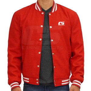 Chaqueta de Invierno para Hombre con Cuello Alto, Estilo Letterman, de Alta Calidad, 100% Algodón Transpirable, Personalizable, con Diseño Único en la Parte Delantera - Product Image 1