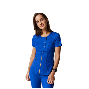 Conjuntos de uniformes de control de calor con camisa de manga corta y cuello alto para clínicas de verano - Product Image 3