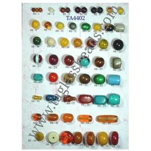 Fabriqué en Inde Perles pour la fabrication de bijoux Perles en résine texturée Perles de verre colorées pour femmes