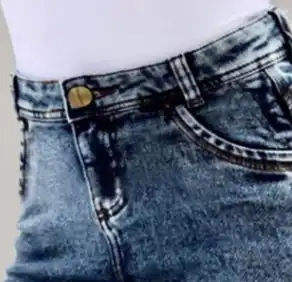 Custom Denim Shorts Classic Vintage High <b>Waist</b> Blue Wide Leg Female Casual Summer Ladies Shorts <b>Jeans</b> <b>for</b> <b>Women</b> - Product Image 3