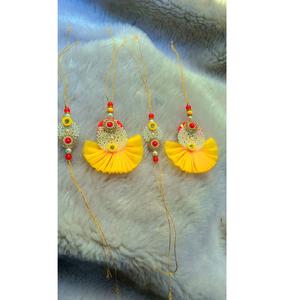 ขายส่งอุปกรณ์สร้อยข้อมือทําด้วยมือวัฒนธรรมอินเดียแบบดั้งเดิมรักิสําหรับเทศกาลสงบวันที่ผลิตขายส่ง - Product Image 2