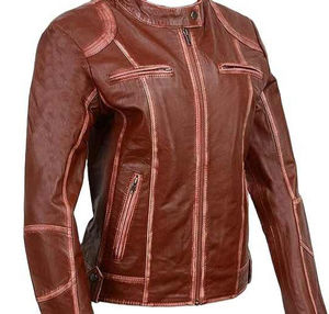 2025 nuevo estilo de chaqueta de cuero genuino para hombre, chaqueta acolchada de motorista informal, cuello levantado, decoración de piel de invierno Reversible multicolor - Product Image 4