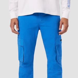 Walker mavi kargo Kick Flare pantolon erkekler için-fonksiyonel cepler ile yüksek belli parlama bacak kargo pantolon, açık stil için harika - Product Image 6