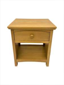 Mesita de Noche Valencia de Alta Calidad, Pino de Nueva Zelanda, Color Natural, Estilo de Diseño Moderno, para Dormitorio o Apartamento, Marca P.D.T. - Product Image 2