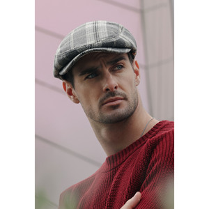 Nali nam màu nâu kẻ sọc hoa văn mềm kết cấu Len <span class=keywords><strong>Polyester</strong></span> pha trộn mô hình cơ bản Snapback cap thoải mái người lớn theo mùa - Product Image 5