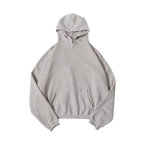 Haute qualité Vintage Street Style hommes surdimensionné broderie Logo à capuche ample pull décontracté polaire tissu hiver à capuche - Product Image 1