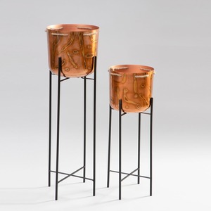 Macetas exclusivas de metal hechas a mano, eleva tu espacio con diseños de moda, macetas colgantes para balcón, sala de estar - Product Image 1