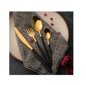 Juego de cubiertos de diseño de lujo para decoración, juego de cubiertos dorados de acero inoxidable para boda y Hotel, gran oferta - Product Image 3