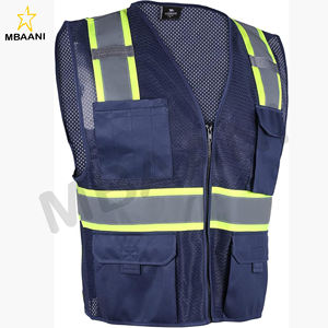 Chaleco de Seguridad Reflectante de Alta Visibilidad para Hombre con Bolsillos y Cremallera - Product Image 1