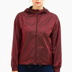 Veste coupe-vent légère pour femme de haute qualité, imperméable, capuche réglable, doublure en polyester tricoté respirante, hiver, sur mesure - Product Image 1
