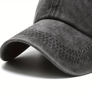 Gorra de béisbol de algodón con estampado personalizado unisex, sombrero deportivo de mezclilla Vintage con sombrilla, parte superior suave, transpirable, actividades al aire libre de verano - Product Image 2