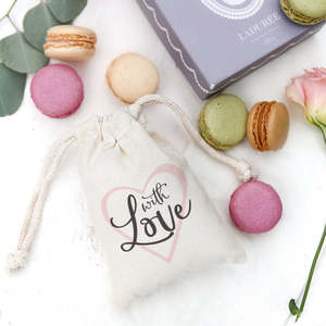 with <b>Love</b> Wedding Favor Cotton Bags 6-Pack - Product Image 2