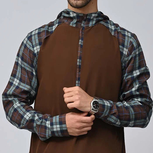 Most Trending Products Islamic Clothing Men Brown Hooded Jubba High Quality Best Seller Islamic Clothing Men Jubbah ODM Service - Product Image 5
