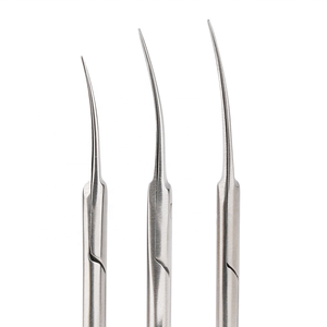 Tijeras quirúrgicas ecológicas profesionales, juego de instrumentos para cutículas de Punta curva, removedor de piel muerta de acero inoxidable recto pequeño - Product Image 3