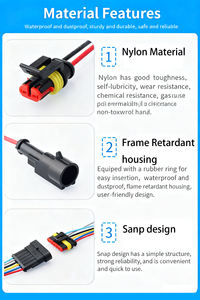 DJ7021 AMP 1.5 Su Geçirmez Konnektör Kablosu Erkek/Dişi Otomotiv Fişi, Yüksek Sıcaklığa Dayanıklı Kablo Demeti Üreticileri - Product Image 5