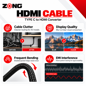 Câble 8K Type C <span class=keywords><strong>vers</strong></span> <span class=keywords><strong>HDMI</strong></span> Convertisseur TYPE C <span class=keywords><strong>vers</strong></span> <span class=keywords><strong>HDMI</strong></span> pour connecter le téléphone à la télévision Prise en charge HDTV 8K/60HZ 48Gbps type c <span class=keywords><strong>hdmi</strong></span> - Product Image 3