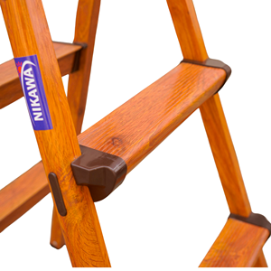 Convenient 2x4 Foldable Aluminum Modern Wooden-Color <b>Step</b> Stool with 150kg Capacity for Easy Home Use and Storage - Product Image 2