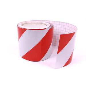Diamond Grade Red and <b>White</b> Reflective <b>Tape</b> 10 cm X 10 m Prismatic Adhesive Sticker Printable Pmma Material - Product Image 4