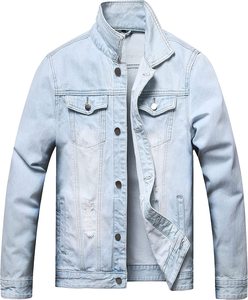 เสื้อแจ็คเก็ตยีนส์ลำลอง ปักโลโก้ตามสั่ง ผู้ผลิต OEM - Product Image 1