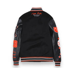 Nueva chaqueta universitaria para hombre con logotipo personalizado de moda 2025, chaqueta universitaria hecha en cuero OEM ODM para hombre - Product Image 2