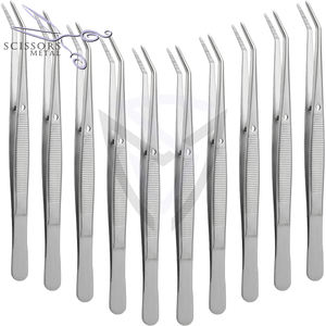 Pince à épiler dorée Diamond Grip Extension de cils personnalisée Pince à épiler en acier inoxydable Logo personnalisé Outils classiques pour cils - Product Image 4