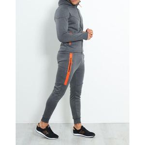 Ensemble d'hiver pour homme de haute qualité, 100% coton, grande taille, uni, respirant, marque privée, fermeture éclair, col à capuche, survêtement confortable - Product Image 6