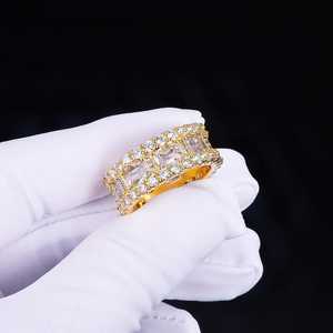 Exclusivo oro blanco de 14kt diseñador personalizado Leb Grown corte redondo VVS Clarity Diamond Iced Out Hip Hop anillo para hombres - Product Image 4